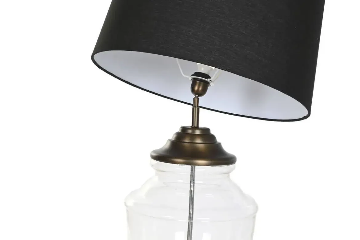 Lámpara de Mesa en Acero Patinado y Cristal LA-219565