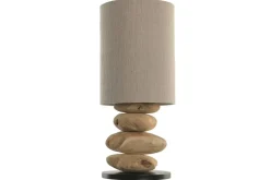 Lámpara de Mesa Teca Y Hierro LA-223734