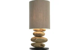 Lámpara de Mesa Teca Y Hierro LA-223734