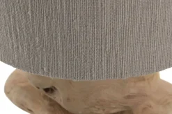 Lámpara de Mesa Teca Y Hierro LA-223734