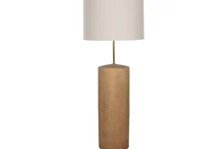 Lámpara de Pie Cerámica Y Lino Beige LA-217694