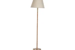 Lámpara de Pie Latón Ratán Natural LA-219583