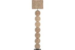 Lámpara de Pie Madera Metal Marrón LA-223301