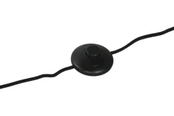 Lámpara de Pie Metal Y Fibra Negro LA-217683