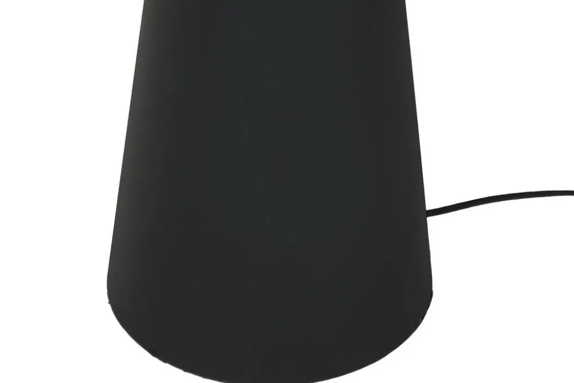 Lámpara de Pie Metal Y Fibra Negro LA-217683