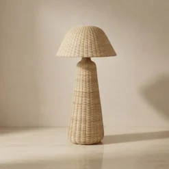 Lámpara de Pie Ratán Beige LA-217677