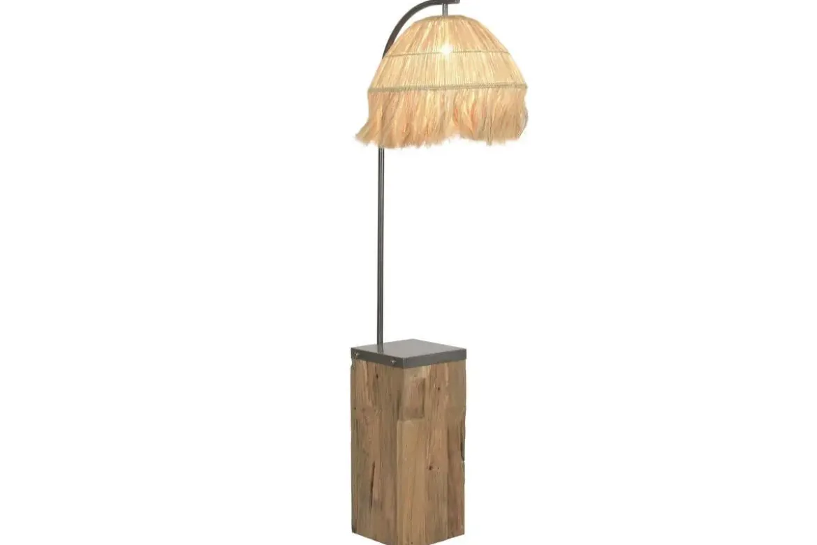 Lámpara de Pie Teca Hierro 160cm LA-223728