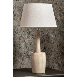 Lámpara de Sobremesa 70 cm con Base de Madera Natural APOLO 50-143