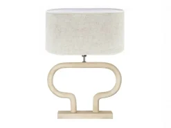 Lámpara de Sobremesa 40 cm con Base de Madera Natural DEMETER 50-147