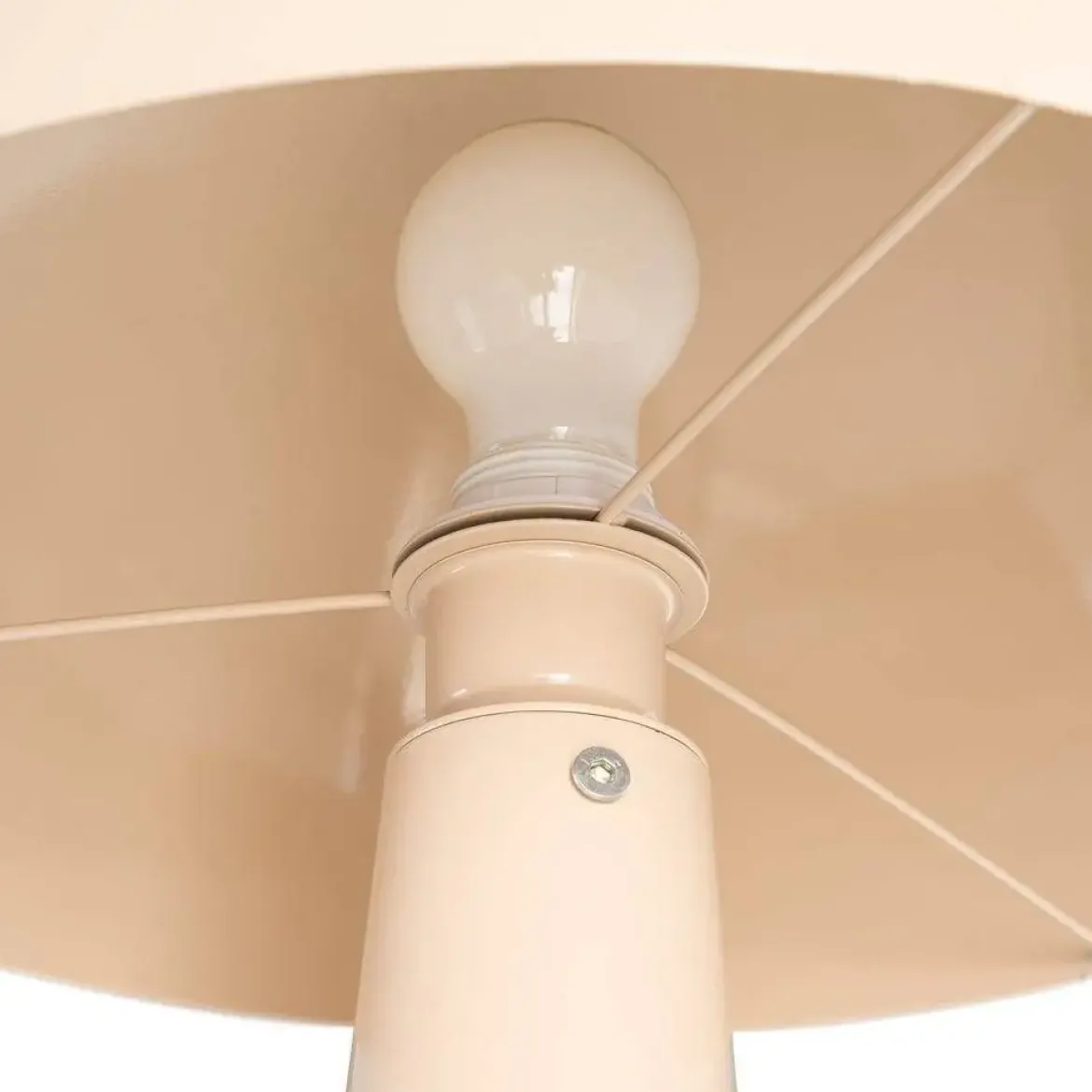 Lámpara de Suelo Beige de Metal con Casquillo E27 615747