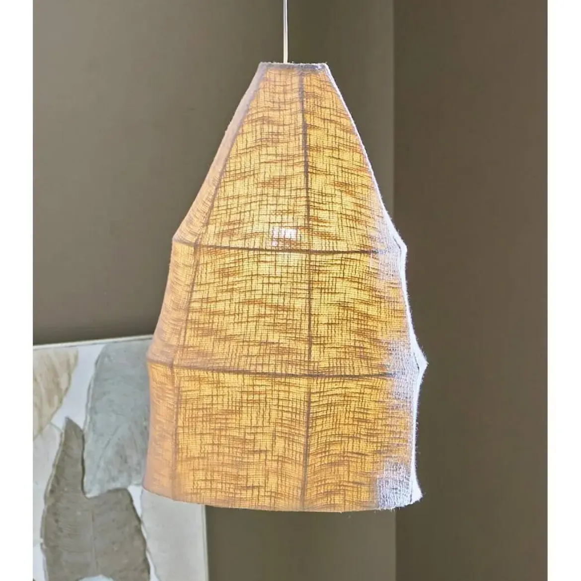 Lámpara de Techo 55 cm en Algodón Natural JUNO 12-417