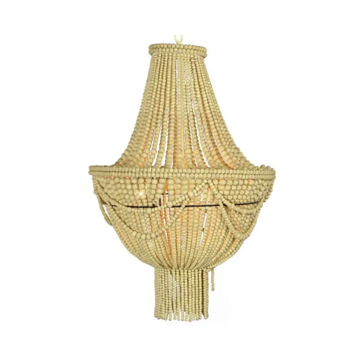 Lámpara de Techo Color Amarillo con Estructura Metal y bolas de MDF LA-203522