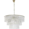 Lámpara de Techo Cristal Y Metal Transparente LA-226301