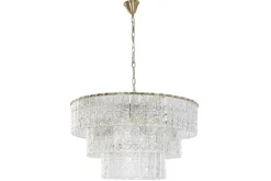 Lámpara de Techo Cristal Y Metal Transparente LA-226301