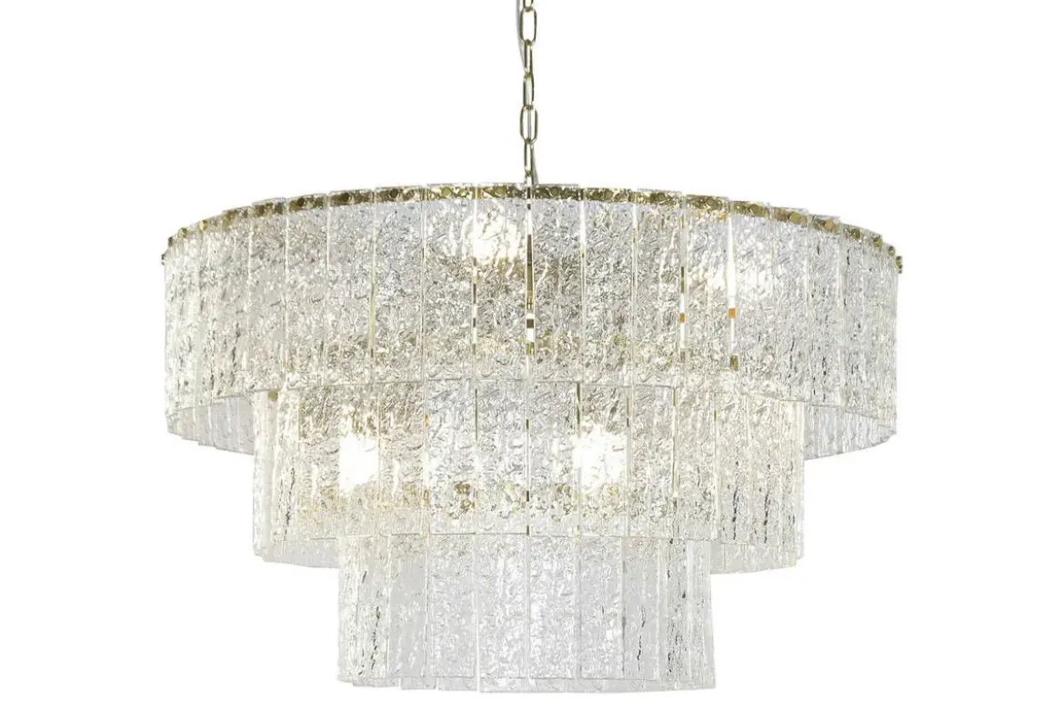 Lámpara de Techo Cristal Y Metal Transparente LA-226301