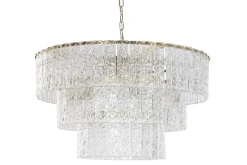 Lámpara de Techo Cristal Y Metal Transparente LA-226301