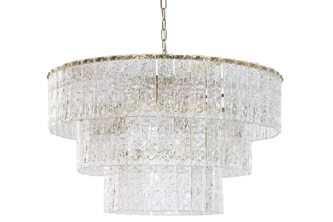 Lámpara de Techo Cristal Y Metal Transparente LA-226301