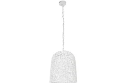 Lámpara de Techo Hierro Y Madera Blanco LA-213685