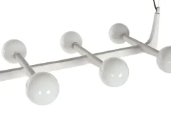 Lámpara de Techo Metal Y Cristal Bola Blanco LA-217687