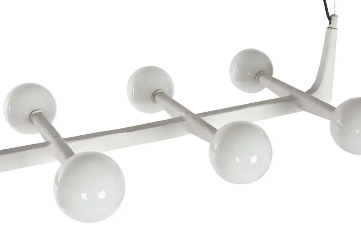 Lámpara de Techo Metal Y Cristal Bola Blanco LA-217687