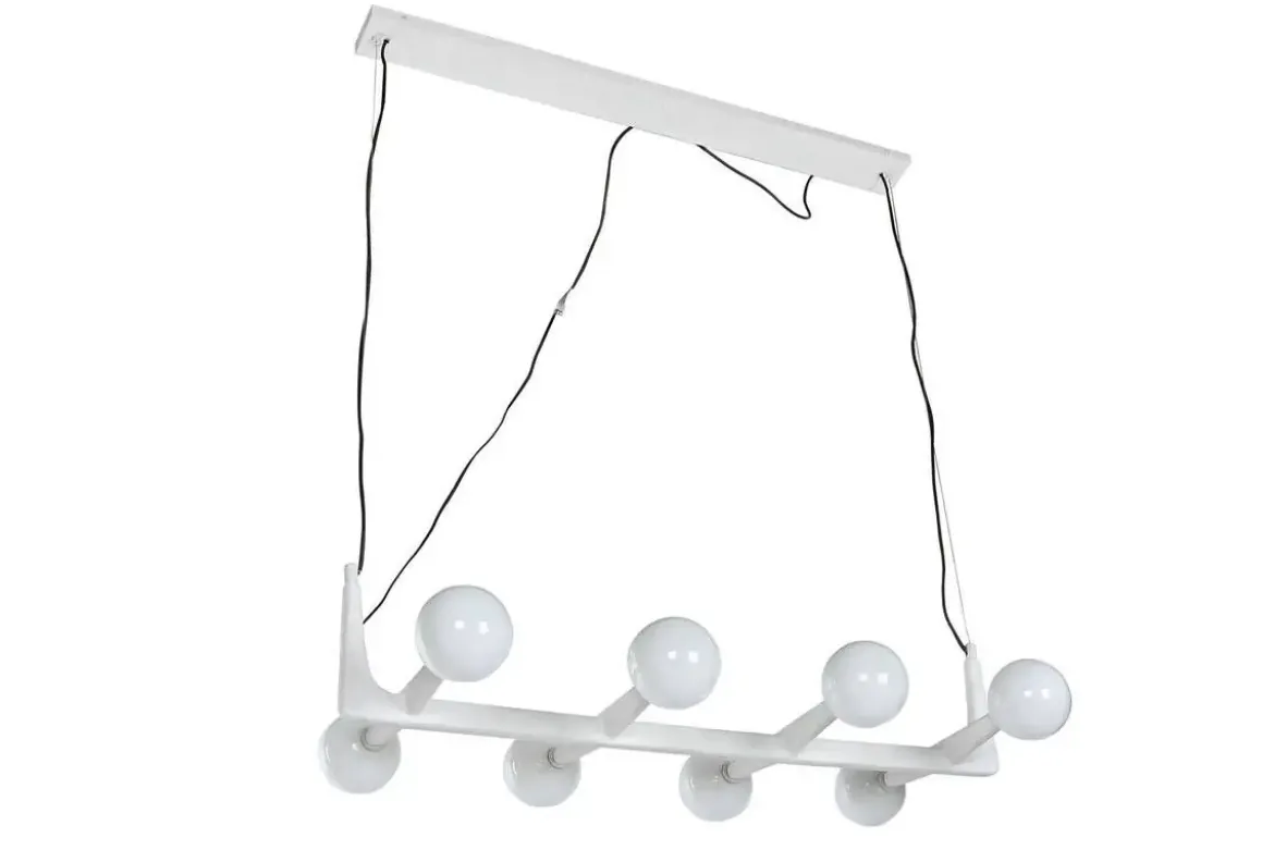 Lámpara de Techo Metal Y Cristal Bola Blanco LA-217687