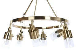 Lámpara de Techo Metal Y Cristal Dorado LA-206014