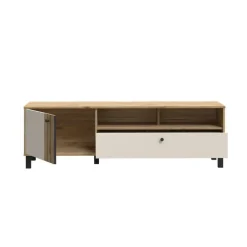 Módulo de TV en Roble y Sand con 1 Puerta y 1 Cajón KILLARNEY KQLT122L-M802