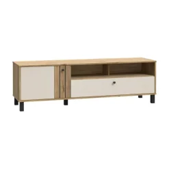 Módulo de TV en Roble y Sand con 1 Puerta y 1 Cajón KILLARNEY KQLT122L-M802