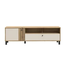Módulo de TV en Roble y Sand con 1 Puerta y 1 Cajón KILLARNEY KQLT122L-M802