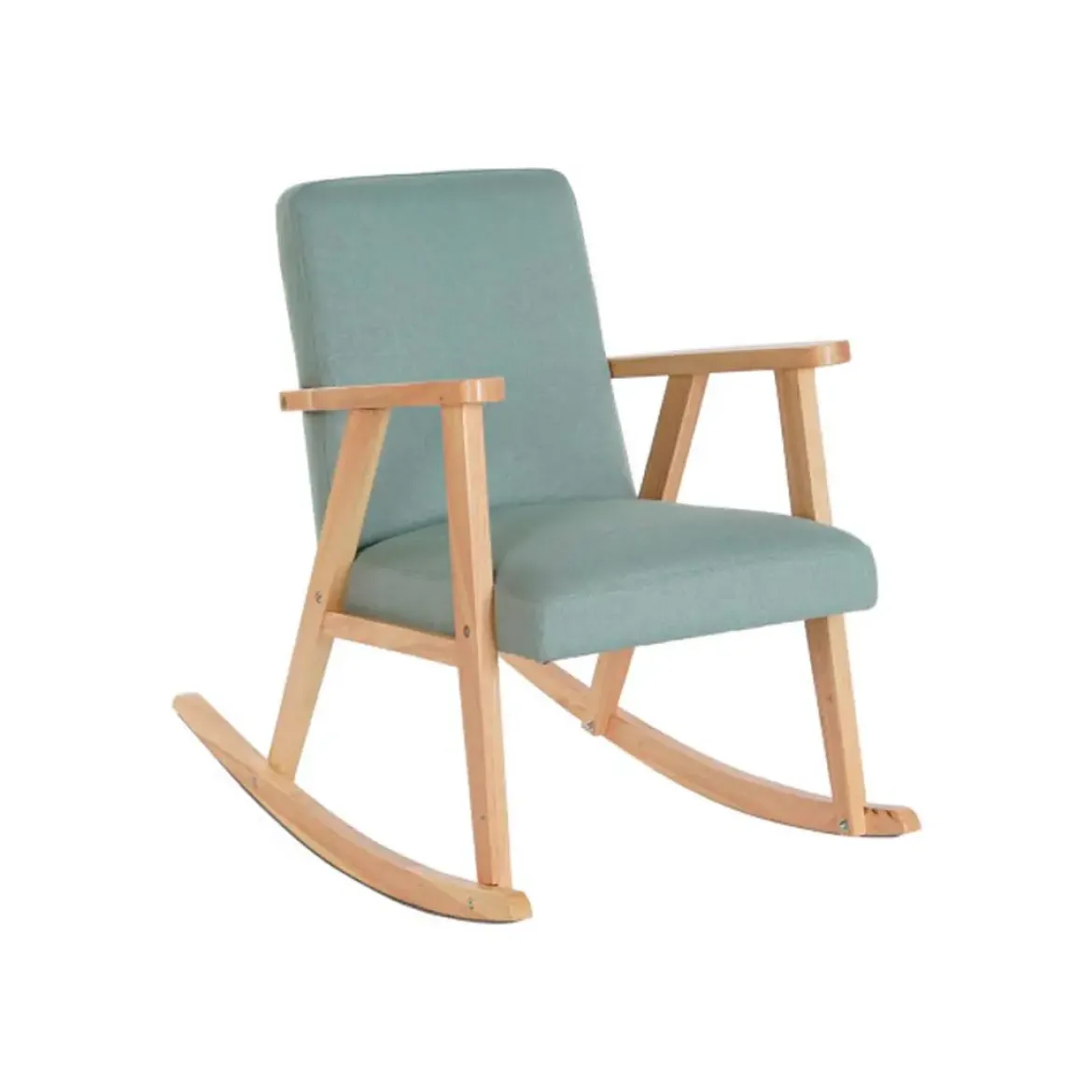 Mecedora de Madera de Haya Tapizado en Poliéster MB-206410