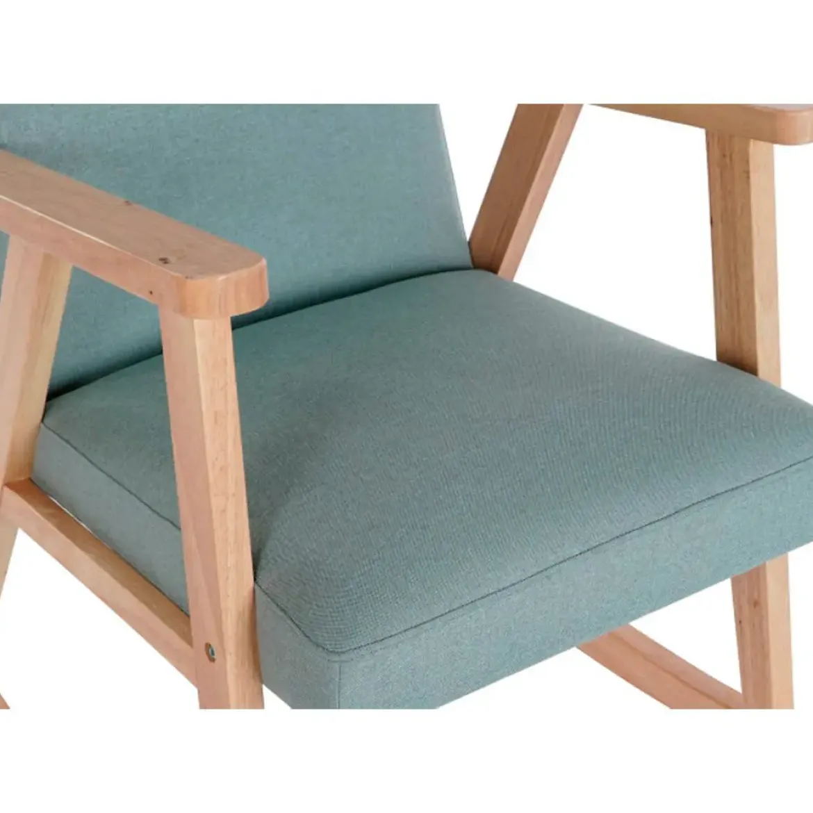Mecedora de Madera de Haya Tapizado en Poliéster MB-206410