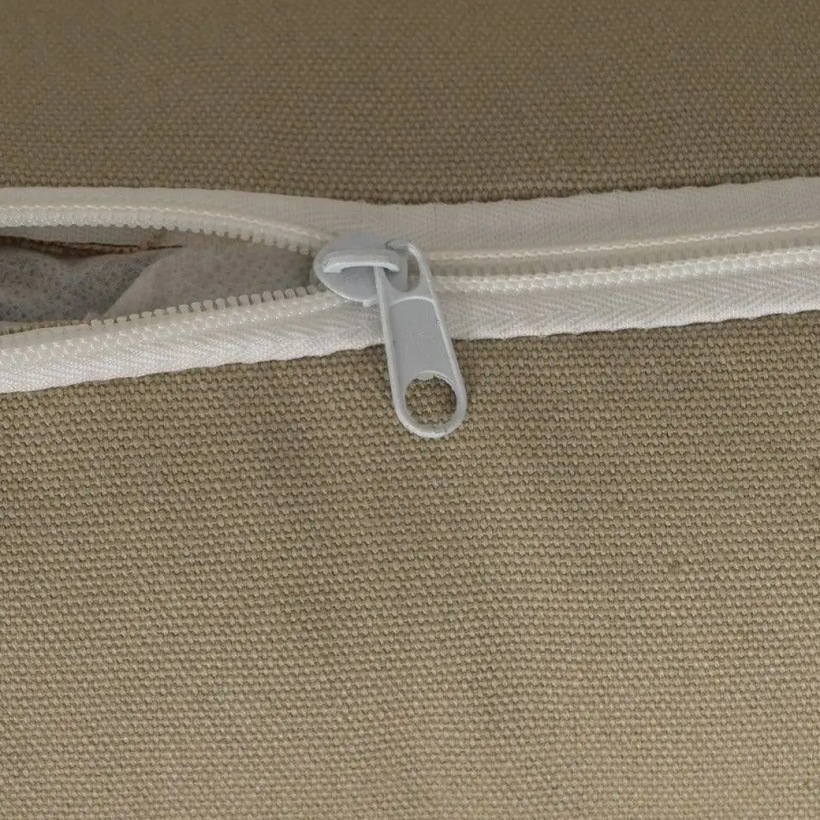 Mecedora de Madera Natural con Tapizado Beige 66 cm 613835