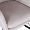Mecedora Metal‑Poliéster Terciopelo Rosa MB-211337