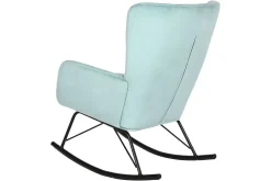 Mecedora Metal‑Poliéster Terciopelo Azul MB-211338
