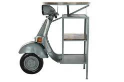 Mesa Alta Industrial de Hierro y Madera de Mango Moto Verde Menta MB-200498