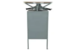 Mesa Alta Industrial de Hierro y Madera de Mango Moto Verde Menta MB-200498