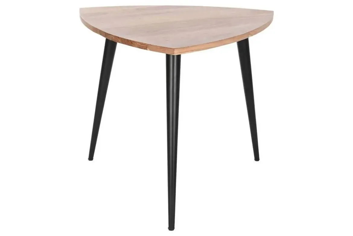Mesa Auxiliar de Acacia y Metal Natural MB-207414