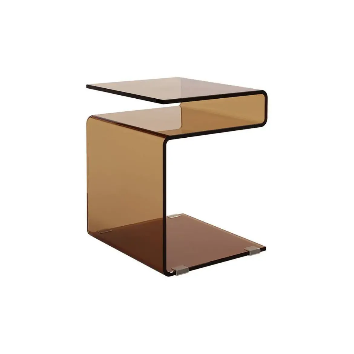 Mesa Auxiliar de Cristal con Revistero ZETA