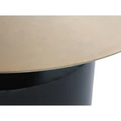Mesa Auxiliar de Hierro Color Negro y Dorado MB-205297