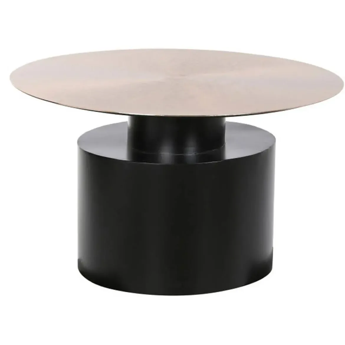 Mesa Auxiliar de Hierro Color Negro y Dorado MB-205297