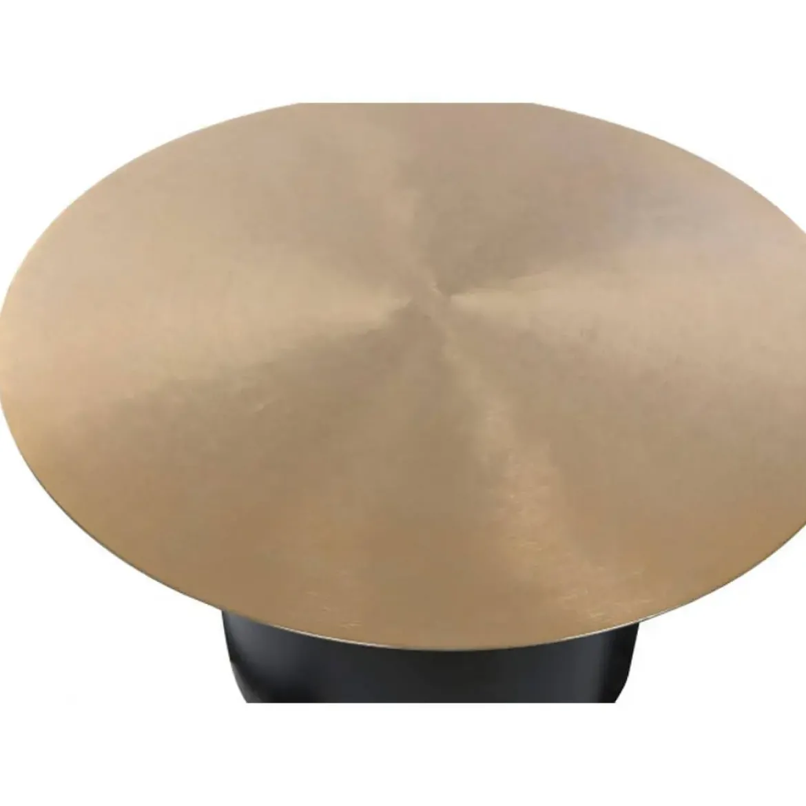 Mesa Auxiliar de Hierro Color Negro y Dorado MB-205297