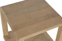 Mesa Auxiliar de Madera de Mango 45x45 cm CHORRO DE ARENA MB-221966