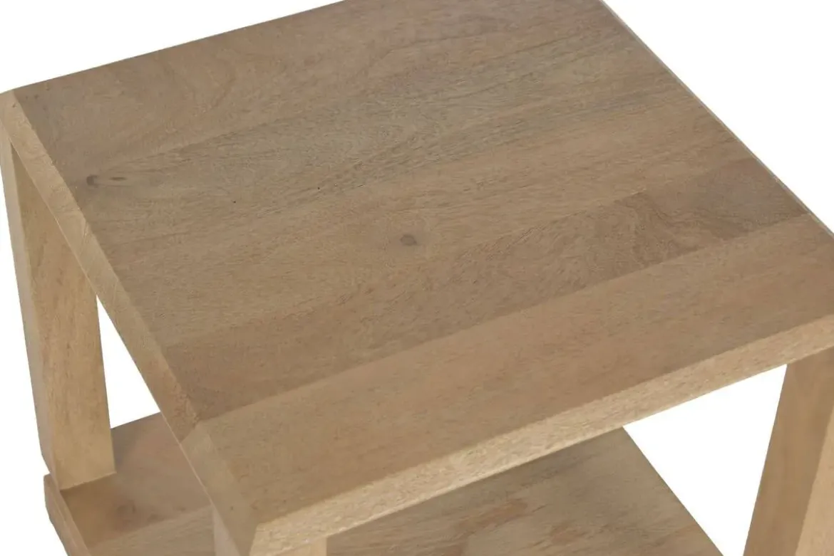 Mesa Auxiliar de Madera de Mango 45x45 cm CHORRO DE ARENA MB-221966
