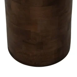 Mesa Auxiliar de Madera de Mango y Cristal 50 cm 612839