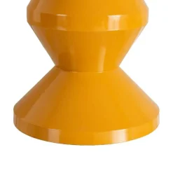 Mesa Auxiliar de Metal Color Mostaza Diseño Geométrico 615663