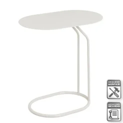 Mesa Auxiliar de Metal en Color Greige 45 cm 807379