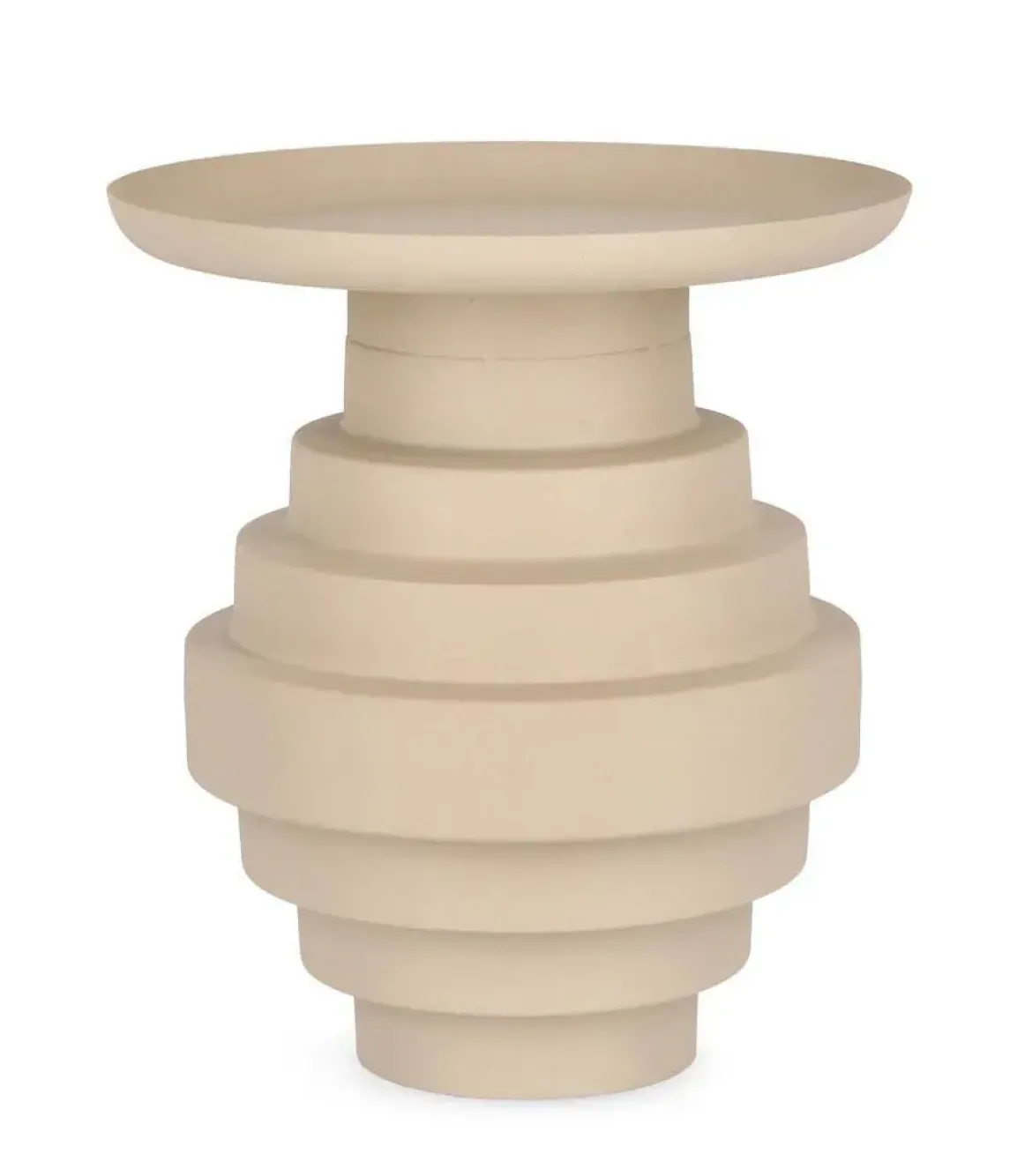 Mesa Auxiliar en Acero Mate Áspero AMBA Beige 0747131