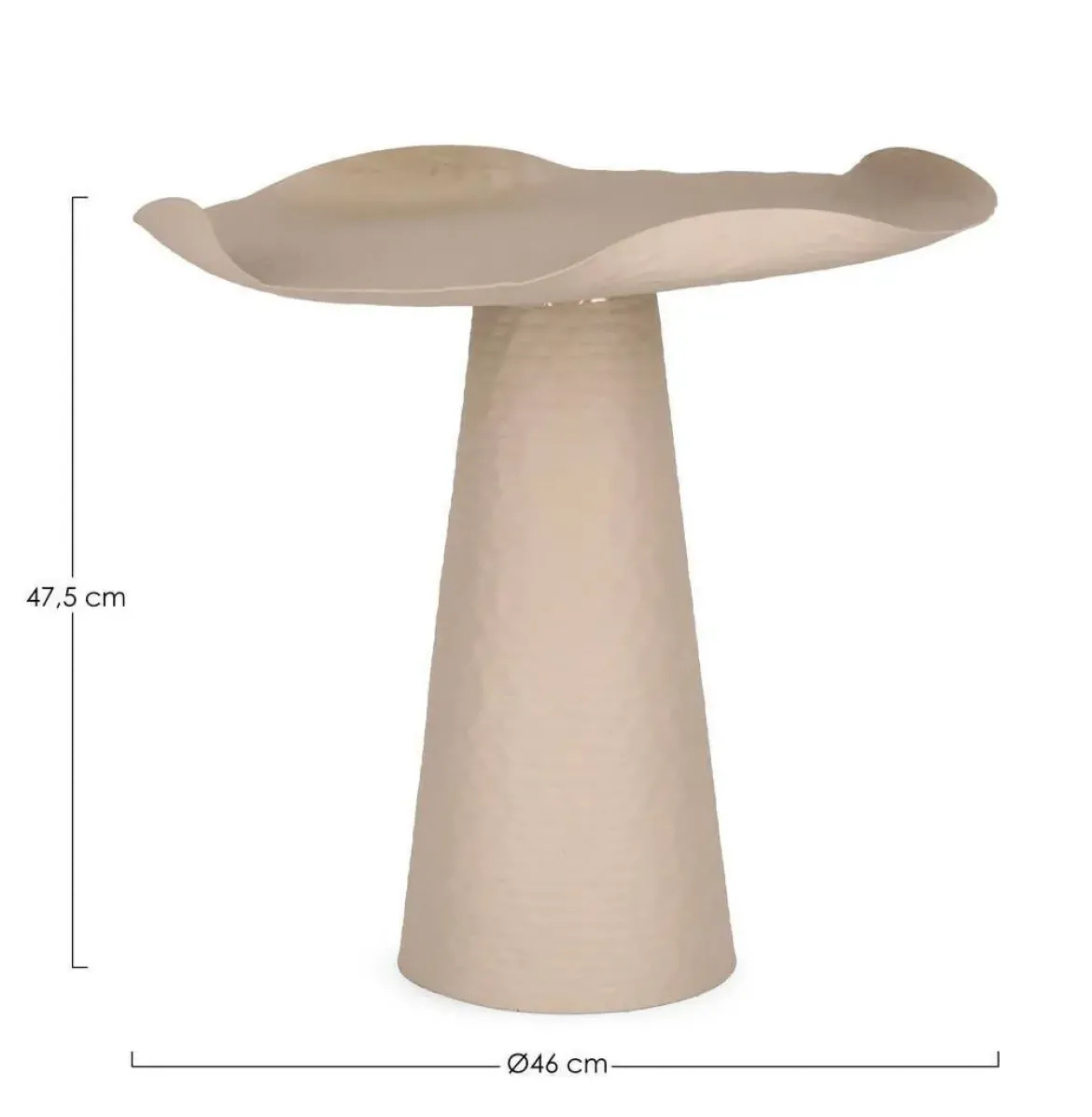 Mesa Auxiliar en Aluminio Acabado Mate BEIGE LALITA 0747136