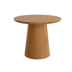 Mesa auxiliar fija redonda roble biselado 60 cm NAMIB
