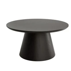 Mesa auxiliar fija redonda roble biselado 80 cm NAMIB